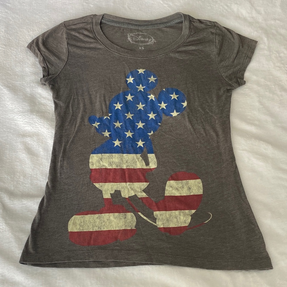 Disney Mickey Mouse American Flag T-Shirt